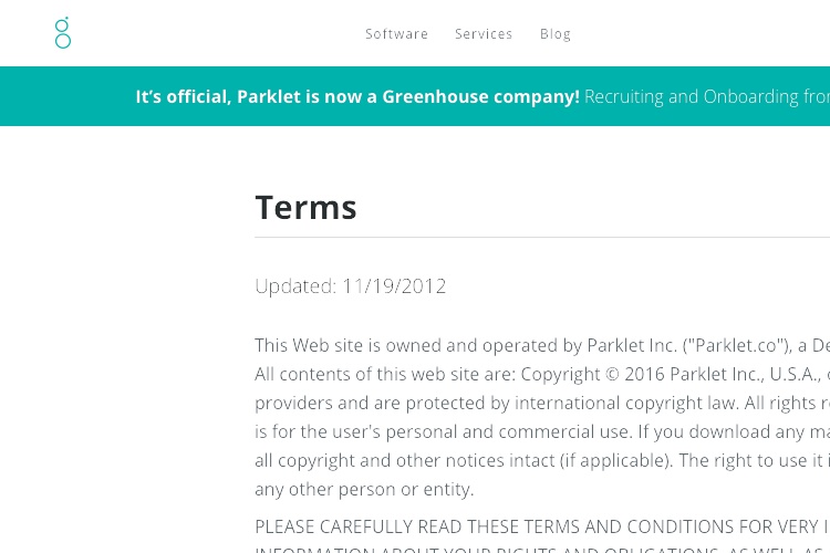 Screenshot of Parklet 